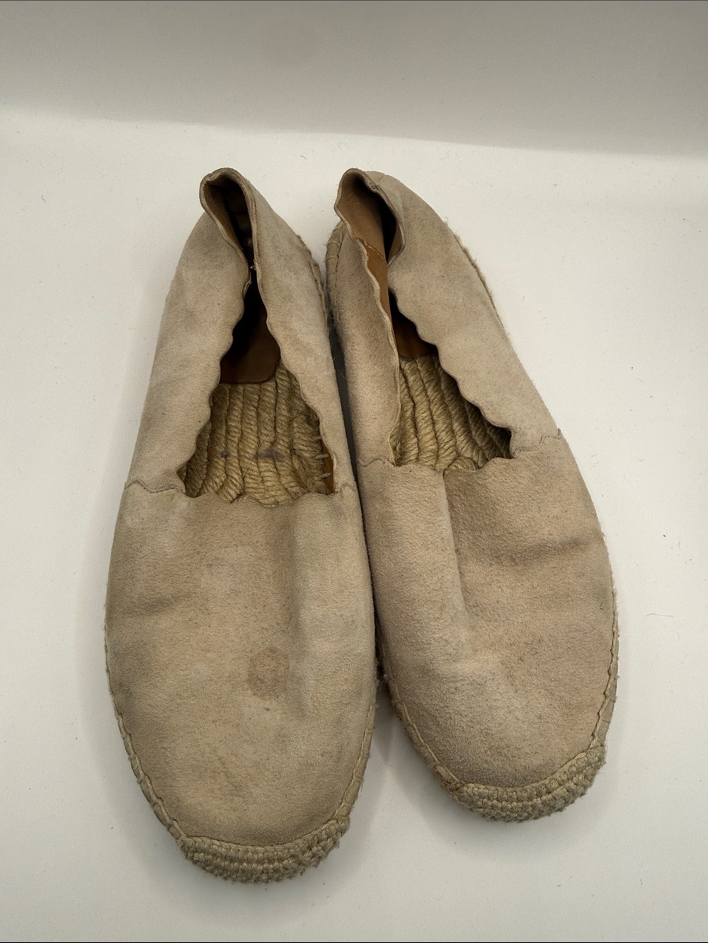 Chloe Neutral Suede Espadrille Slip-Ons